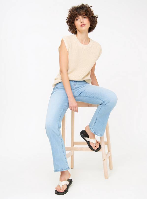 Mid Denim Lift & Shape High Waisted Flared Jeans 8L